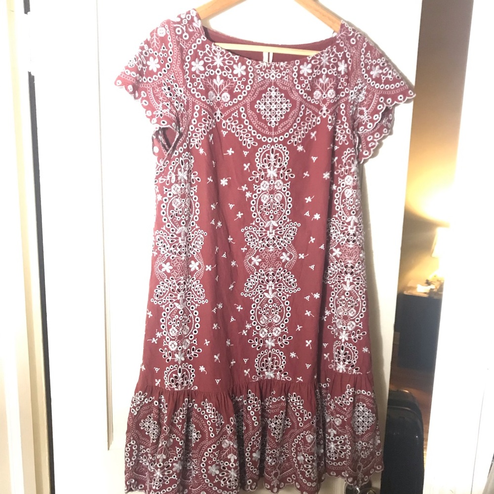 Embroidered Anthropologie Dress
